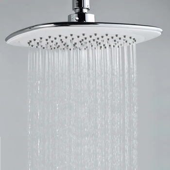 High quality bathroom 8 inch square ABS plastic rainfall shower head chrome  top shower sprayer Shower accessories