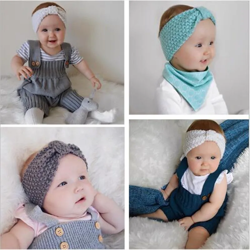 Бесплатная доставка милая детская повязка на голову вязаная головная головной