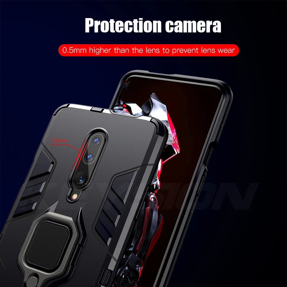 Противоударный защитный чехол для телефона KEYSION Oneplus 7 Pro подставка-держатель