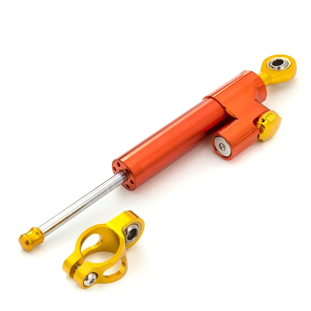 Orange with Gold FX CNC Универсальный алюминиевый мотоциклетный демпфер руля стабилизации безопасности управления для Yamaha MT09 MT07 YZF R1 R6 FZ1 XJR1300 MT-07 - Цвет: Orange with Gold