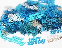 3015mm blue boys male dad happy birthday party decoration glitz metallic confett foil sprinkles