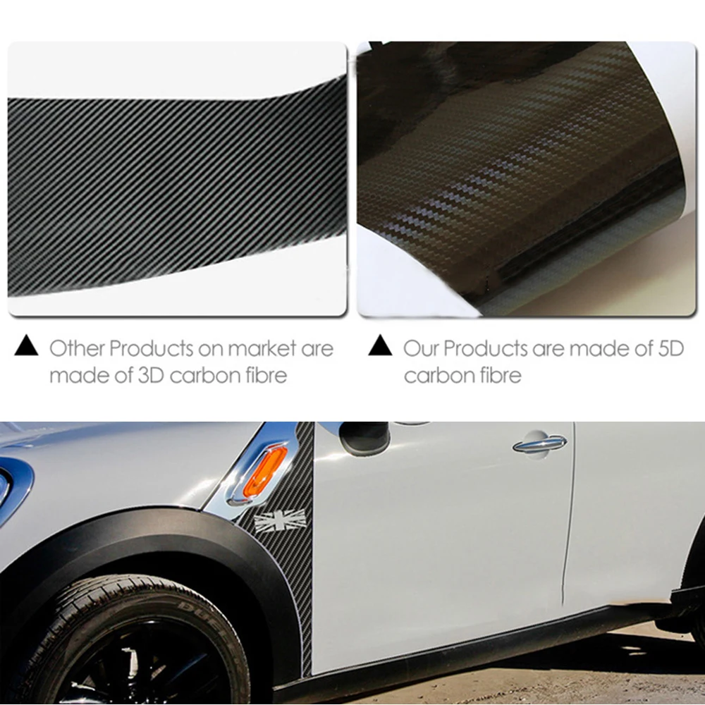 2 шт. автомобиля Fender 5D виниловая наклейка из углеродного волокна Автомобильная