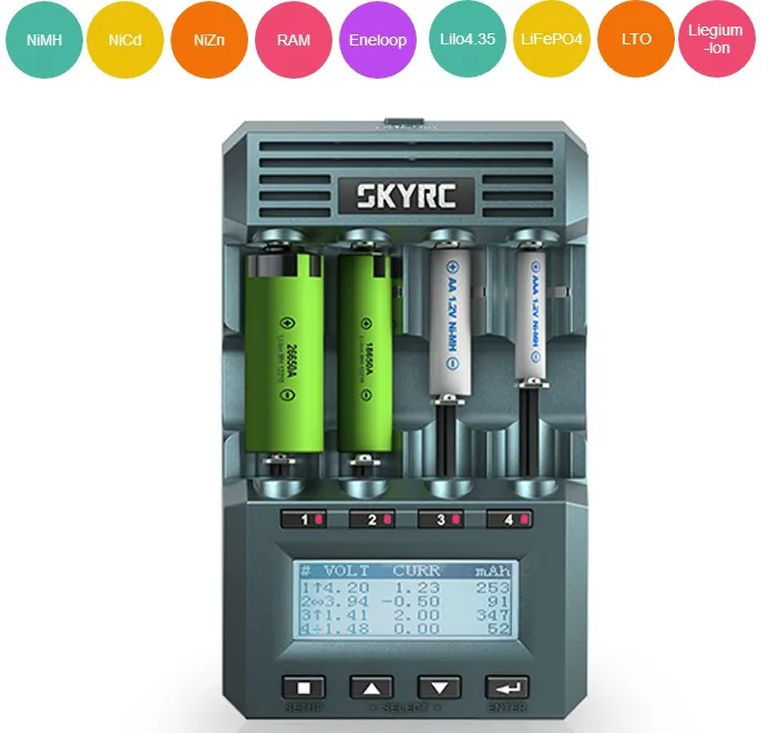 SKYRC MC3000 Smart 4 слота ЖК-дисплей Универсальное зарядное устройство IPHONE/телефон для mutilcopter fpv rc Дрон