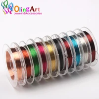 olingart dia 0 4mm 10mroll 10rolllot fashion mixed color copper wires beading wire diy jewelry findings brass ropes cords 2019