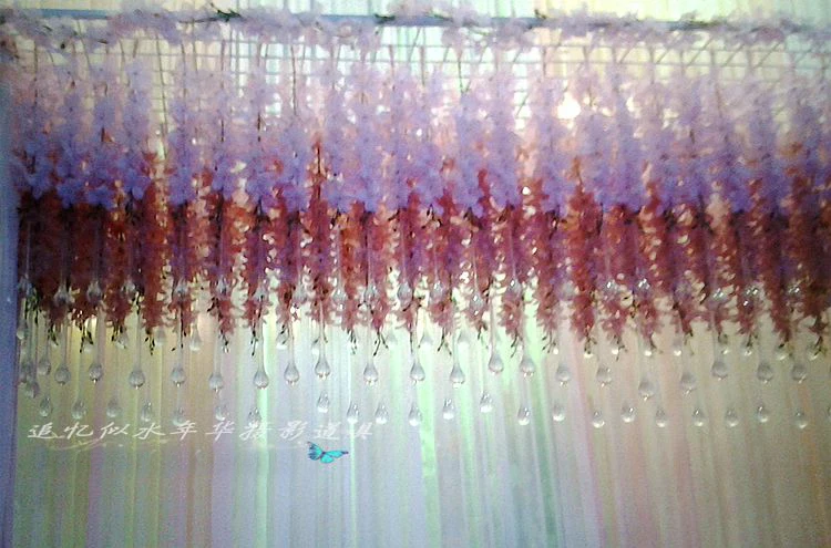 Глициния струны цветы свадебные принадлежности искусственный цветок