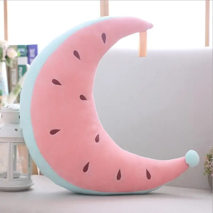 Watermelon Плюшевые игрушки для детей Звезда Луна подушка мягкая плюшевая подушка подарок для девочек - Цвет: Watermelon