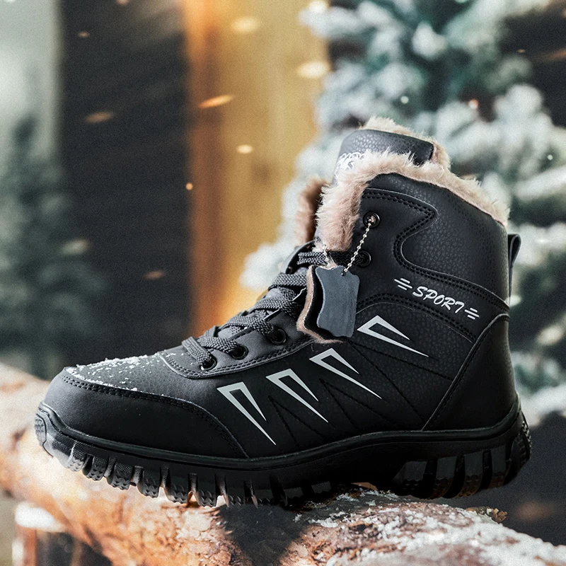 Мужские ботинки размеры 39 48 дизайнерская мужская обувь зимние водонепроницаемые