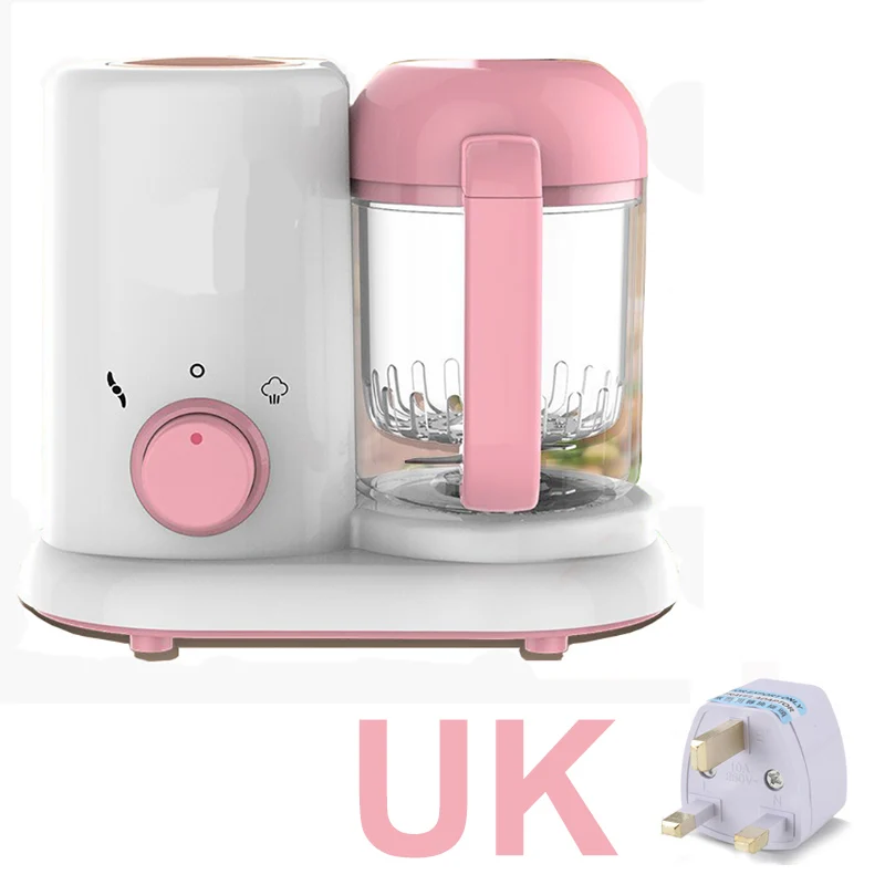 Electric Baby Food Maker Supplement Newborn Feeding Machine Cooking And Stirring Fruit Vegetable Processor Grinding Machine - Цвет: Pink UK