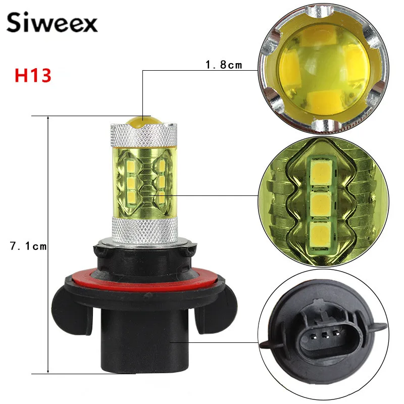 2x H13 H15 H16 P13W LED Golden Yellow Car Fog Headlight Replacement Bulb Auto Driving Light 12V | Автомобили и мотоциклы