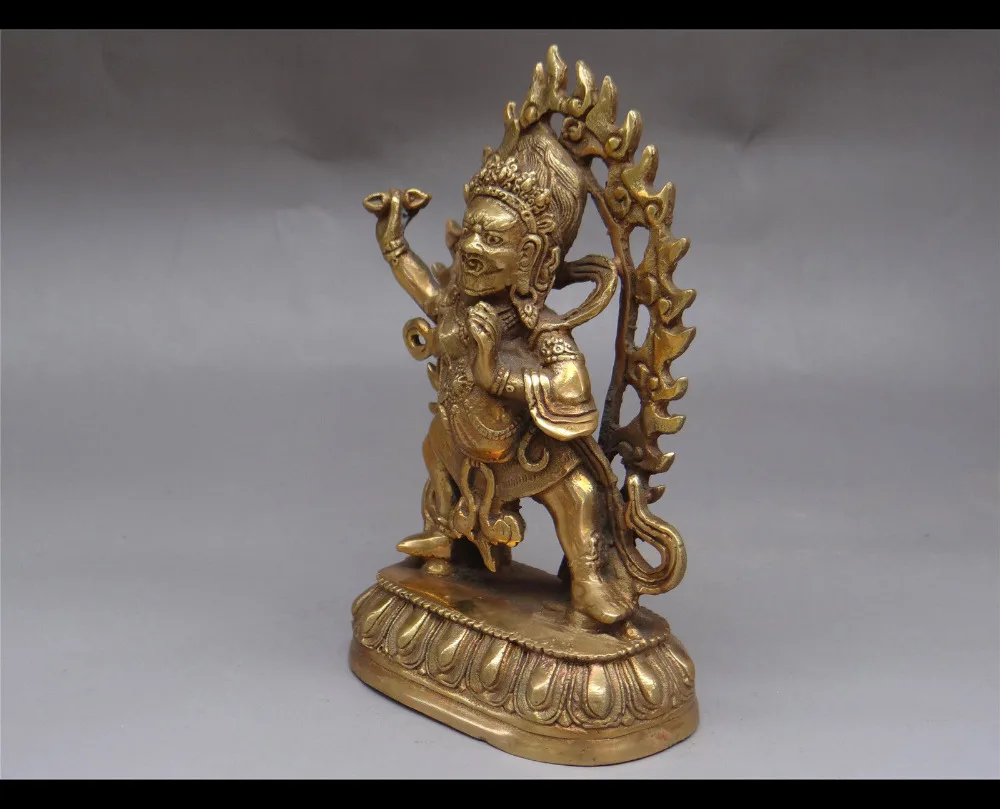 Китай тибетский буддийский индуизм Чистая медь литье Vajrapani идеальная