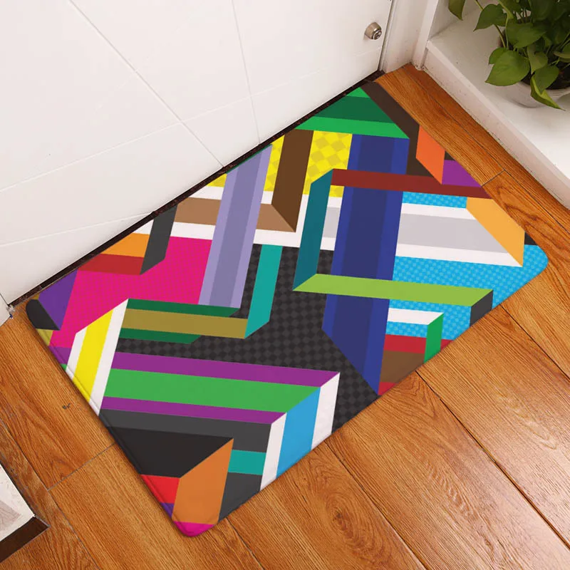 Коврик на кухню абстрактный коврики 40*60 см Light Flannel пыле красочный