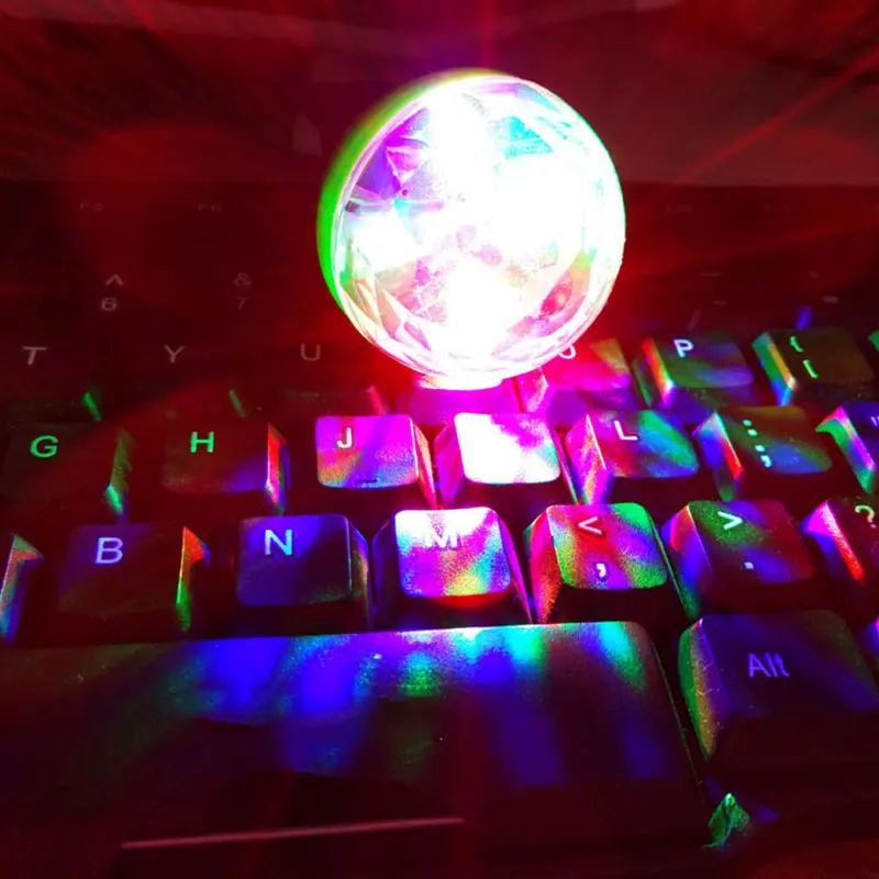 Мини USB магический шар красочный свет для мобильного телефона украшение