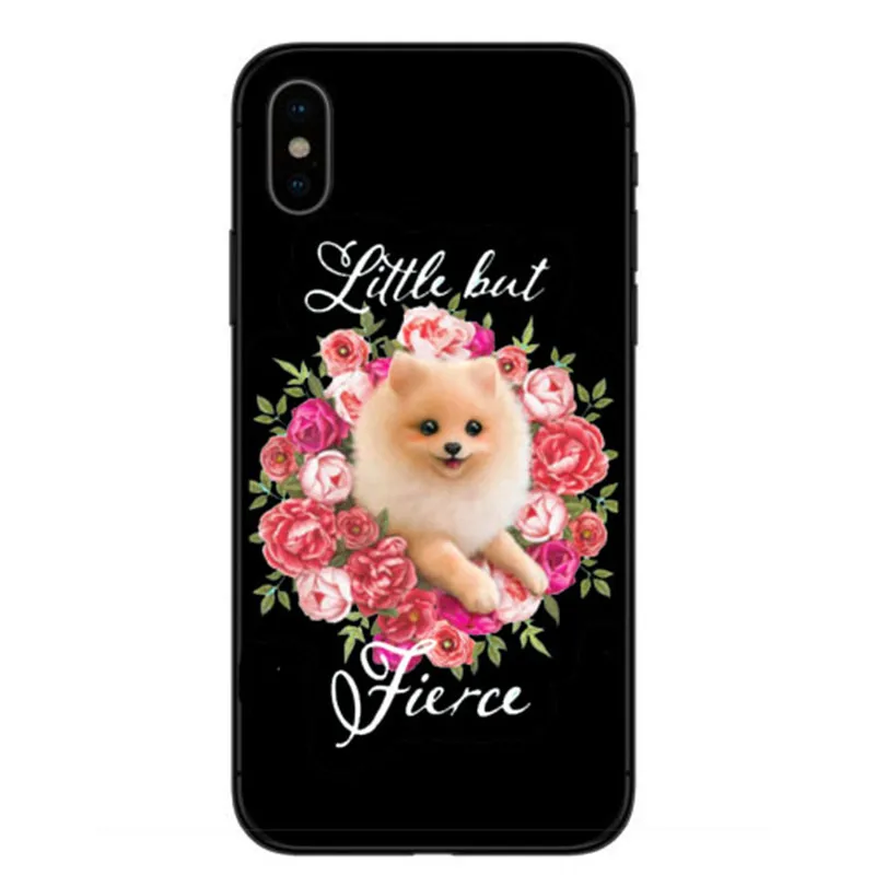 TPU Pomeranian cao bonito Caso Capa Dura para o iPhone Da Apple X XS Max XR 6 7 8 Plus alem de 5 10 de Casos de Telefone Coque - Цвет: TPU