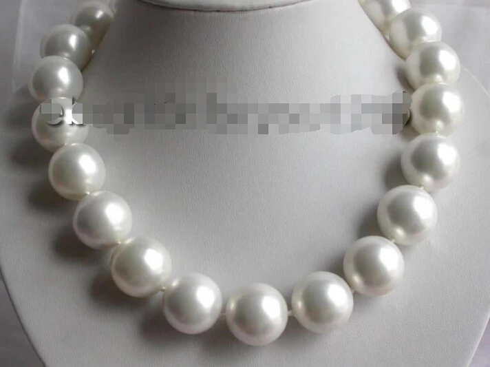 Fast SHIPPING Huge 17" Natural 20mm White Shell Pearl Necklace! A (A0326) | Украшения и аксессуары