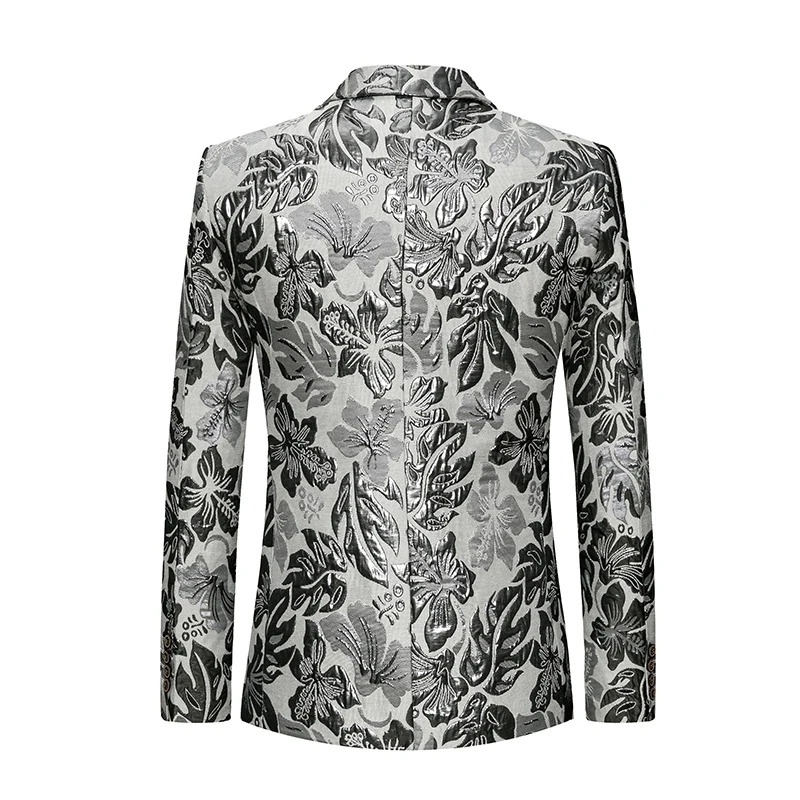 LONMMY M 6XL мужской цветочный пиджак и куртки приталенные Модные Цветочные Свадебные