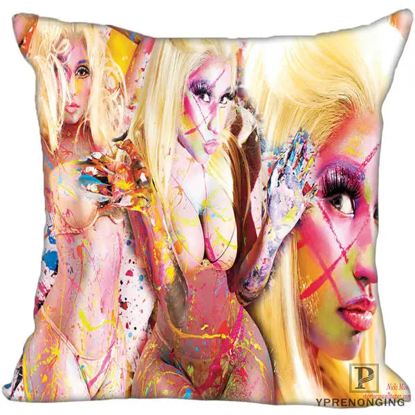 Square Pillowcase Заказная квадратная наволочка Nicki Minaj на заказ Чехол для подушки на молнии(с одной стороны) 180522-02-17 - Цвет: Square Pillowcase