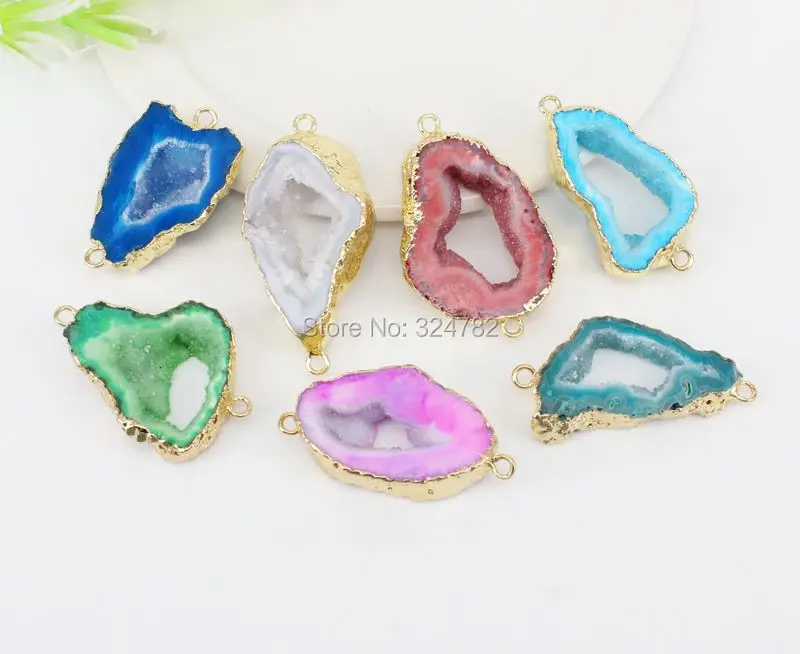 10 шт. искусственные кварцевые камни разные цвета очаровательные разъемы для