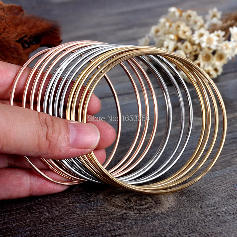 

12 шт./компл. новый модный браслет из нержавеющей стали женский браслет ювелирные изделия на запястье тонкий 2 мм 2,57''