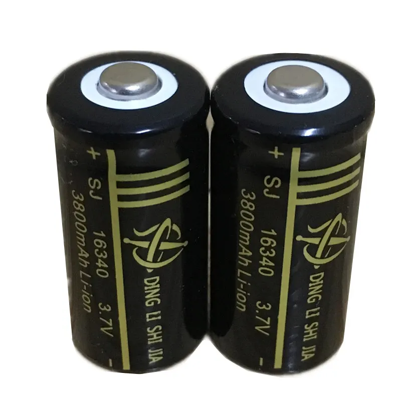 DING Ли Ши Цзя 6 шт 16340 Перезаряжаемые литиевая батарея 3800 mAh 3,7 V лазерная ручка красный и зеленый снаружи линии батареи