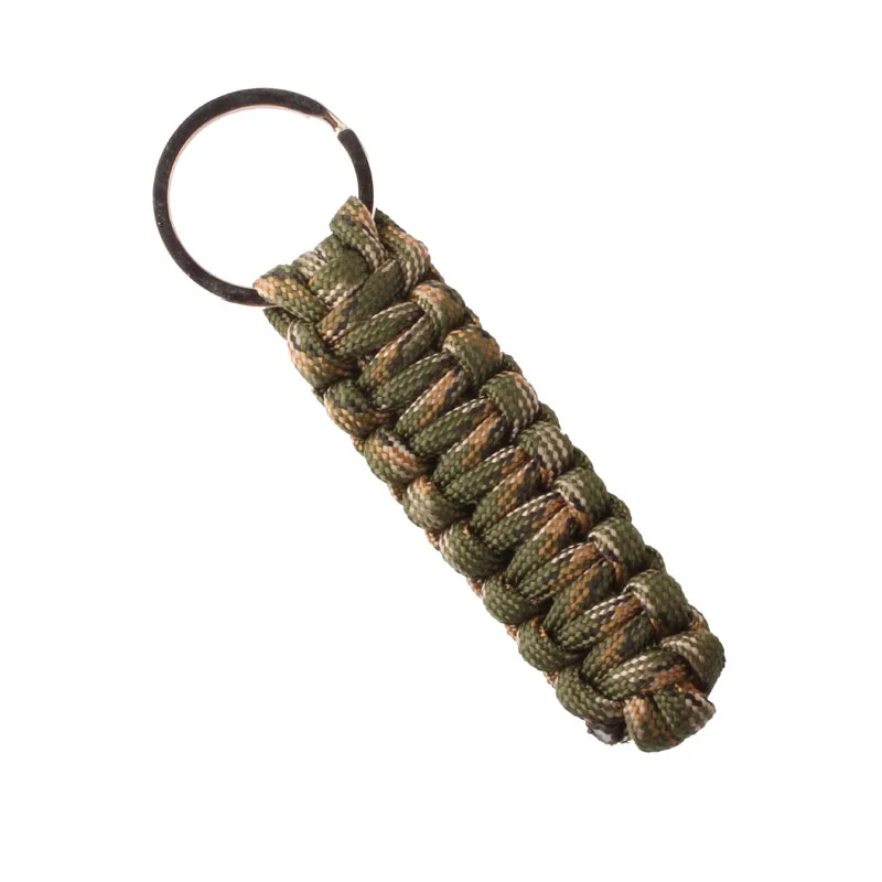 CAMPINGSKY 550 ParaCord Lanyard Chain брелок ручной работы для брелок-фонарик черный, альпинистское снаряжение для выживания, paracord 550 - Цвет: army green camo