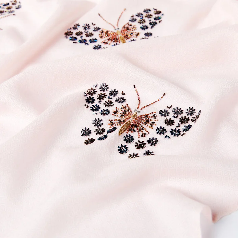 Высококачественный богемный шерстяной шарф ручной работы в виде бабочки с