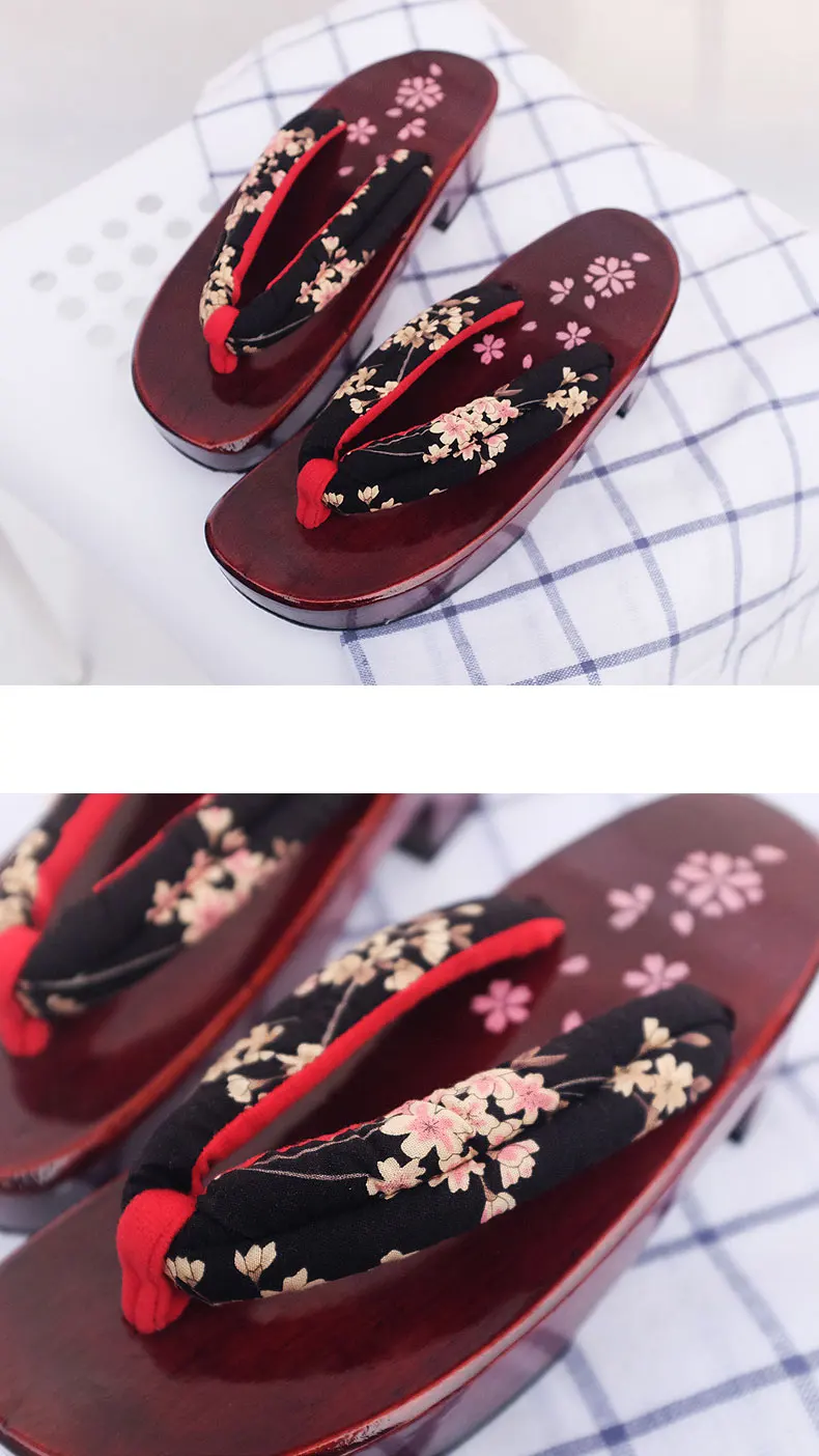 WHOHOLL оригинальные гэта аниме Coser Косплей костюмы гейша кимоно Наруто японские гэта деревянные Сабо Тапочки женские шлепанцы