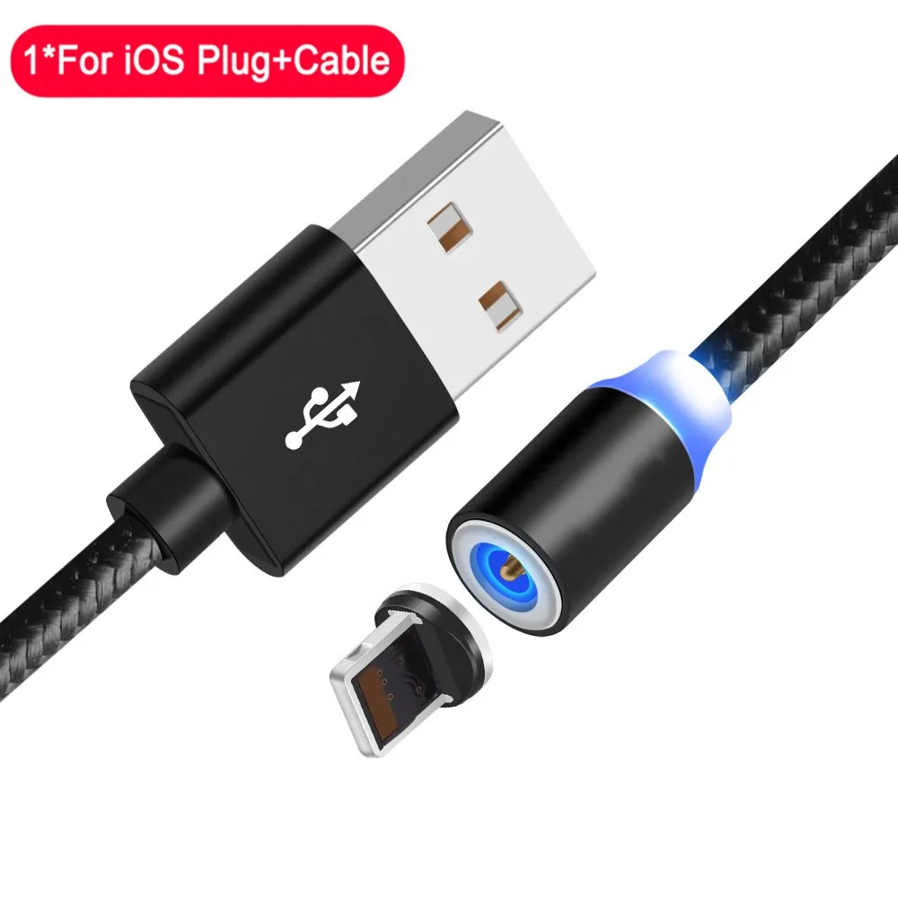 Магнитный usb-кабель для iPhone XS Max X 8 7 6 s Plus iPad Pro, кабель для быстрой зарядки samsung, Xiaomi, huawei, кабели для мобильных телефонов - Цвет: For iPhone Cable
