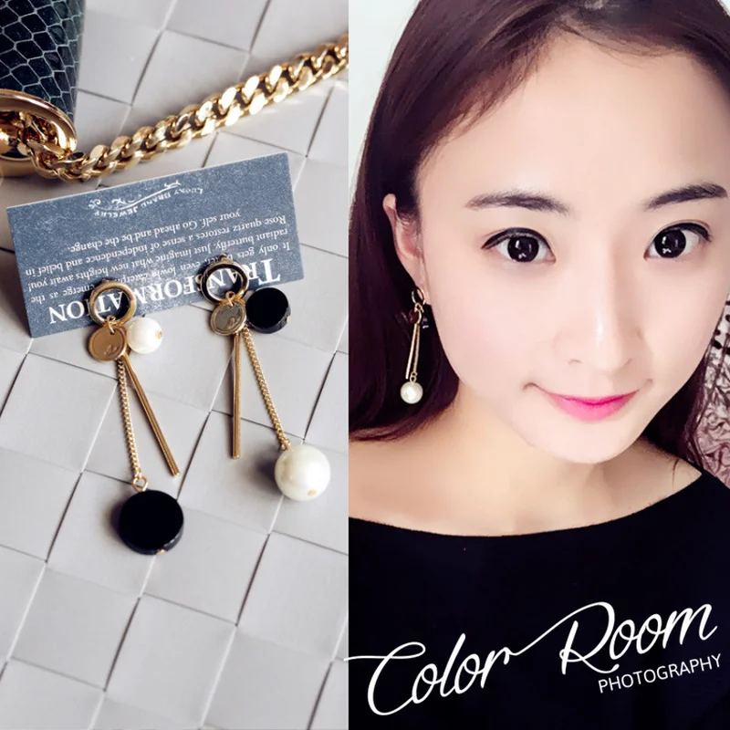 Серьги модные ювелирные изделия 2019 корейские жемчужные женские серьги длинные с