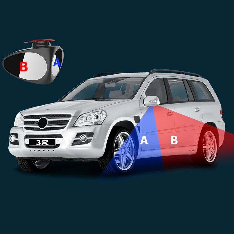 360 Degree Adjustable Car Blind Spot Mirror Wide Angle Rearview Convex Rotation For Parking Security | Автомобили и мотоциклы