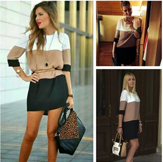 Летнее повседневное шифоновое платье с рукавом три четверти модное женское 3