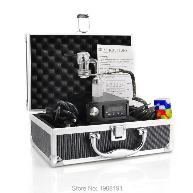 E nail dab nail алюминиевый корпус кварцевый гвоздь V1 Набор для стеклянные трубки для курения нагревательная катушка 14 мм/18 мм Мужской Женский оптом