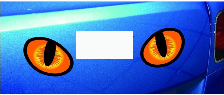 10x8 см 1 пара моделирование кошачьи глаза автомобиля стикер 3d Виниловые наклейки
