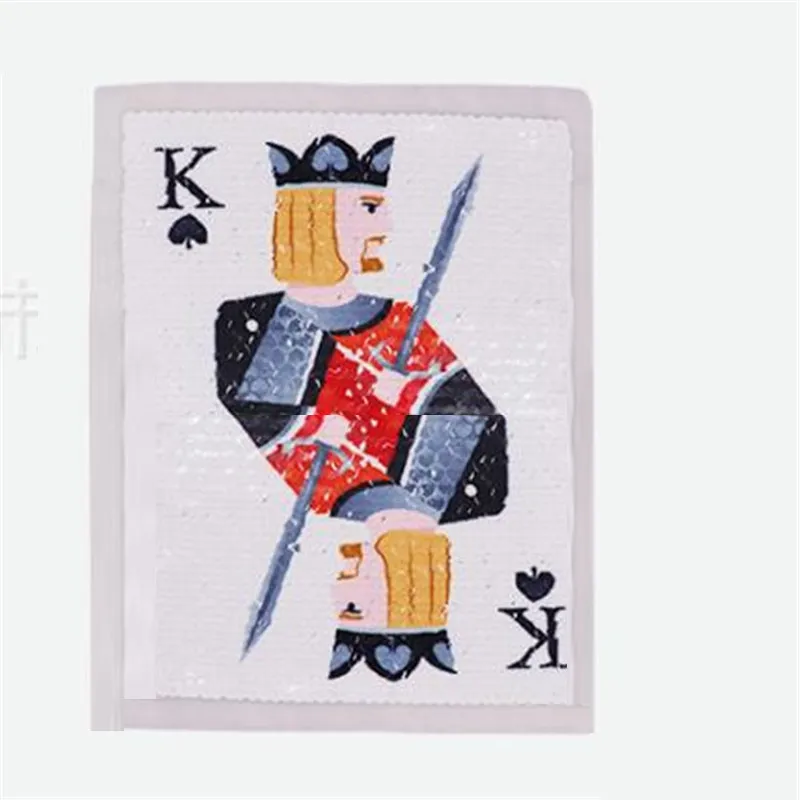 ChicLady Diy блесток патч 238 мм покер K справиться с ней пришить патчи для одежды Ulzzang