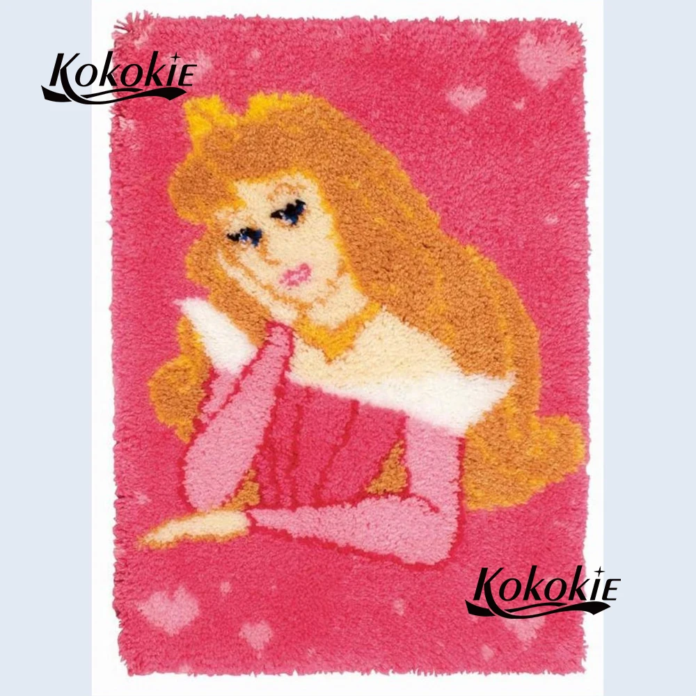 

Crochet needle for carpet embroidery diy tapijt latch hook rug kits princess canvas printing vloerklee foamiran for needlework
