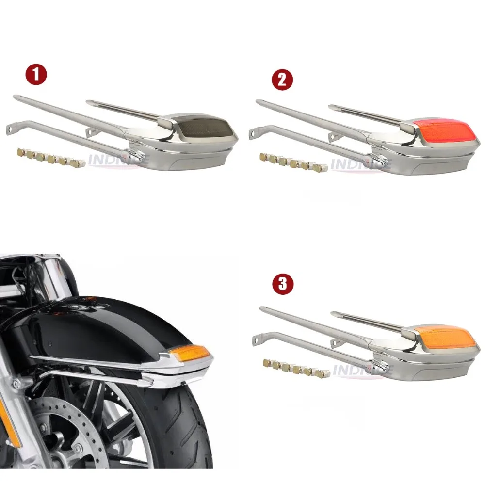 For harley FLHTCU fender trim light FLHTK smoke for touring CVO Air Wing Front Fender Rail with tip 2014-2018 | Автомобили и