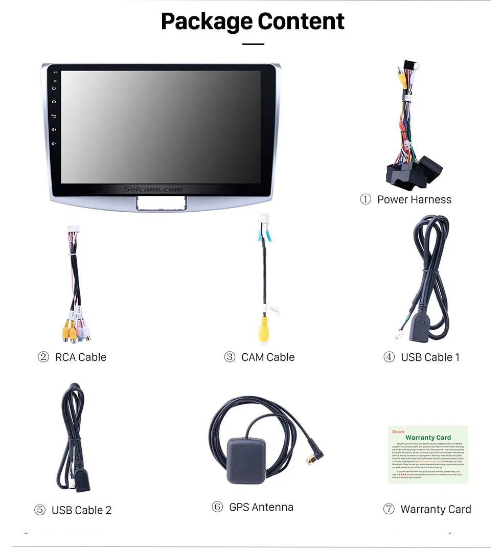 Seicane 10,1 дюймов 2Din Android 8,1 Автомагнитола радио gps Navi для 2012 2013 VW Volkswagen Magotan B7 Bora Golf 6