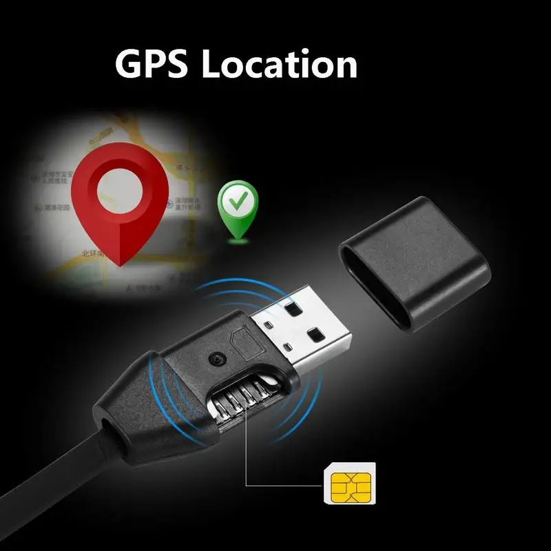USB Мощность Кабель адаптер данных + GPS местоположение трекер дистанционного