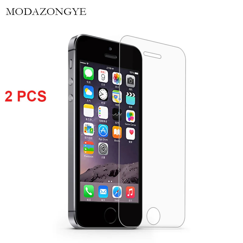 Защитная пленка для экрана iPhone 5S закаленное стекло 5 S E SE 2.5D 2 шт.|iphone 5s tempered glass|5s