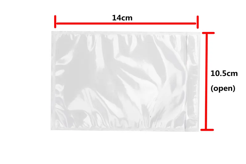 10.5X14cm 50 шт пластиковые пакеты, пластырь, прозрачный пакет для банкнот, один бумажный размер, упаковка, Сумка для документов, самоклеющиеся пакеты, экспресс-заказ - Цвет: 10.5X14cm