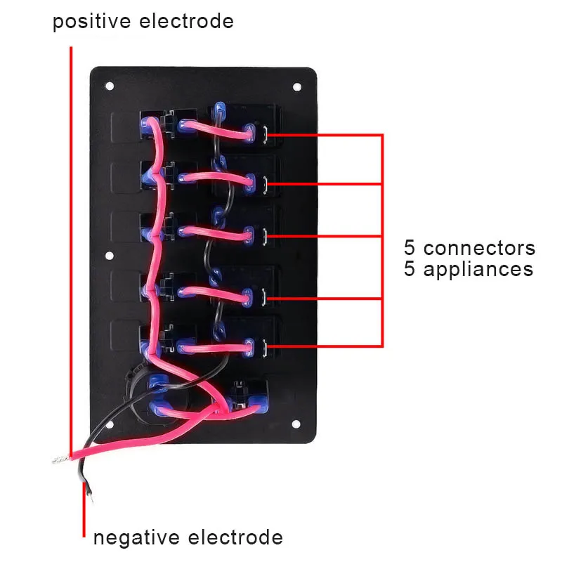 Хит продаж 3 PIN одна лампа 5 банд металлический переключатель панель с гнездом для