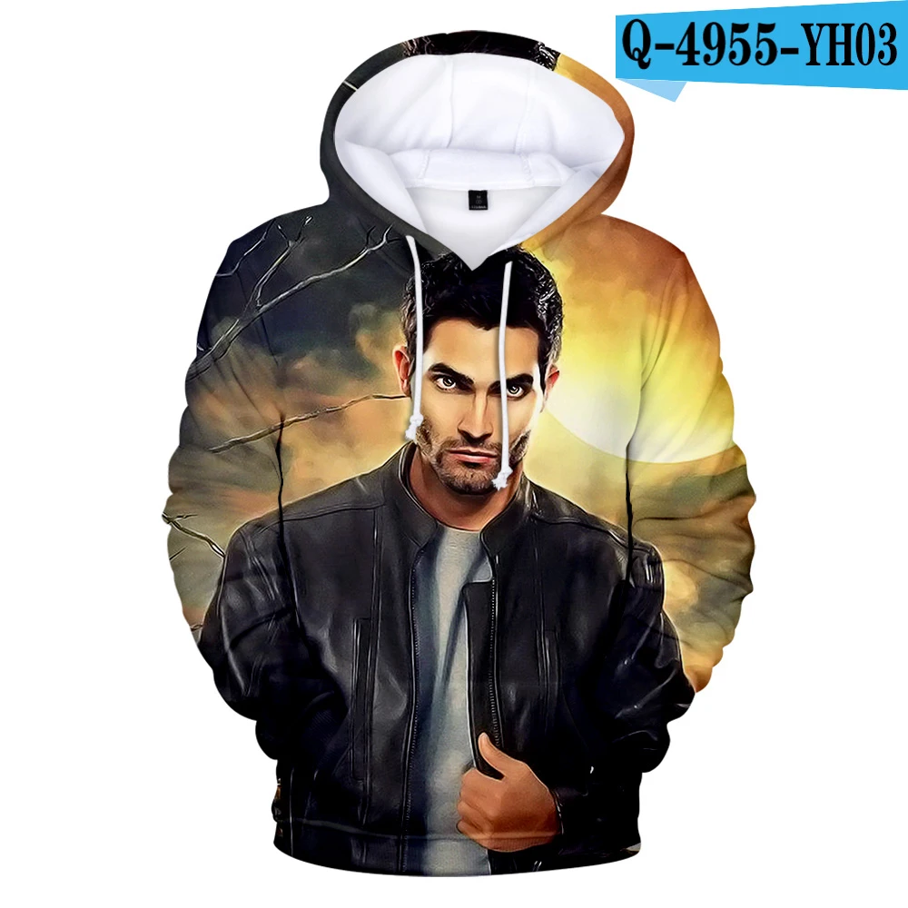 3D hoodies Fashion Teen Wolf Hoodies Derekhale 3D Print Sweatshirts Teen Wolf Men/Women Black Unisex Tops 4XL - Цвет: 3D hoodies