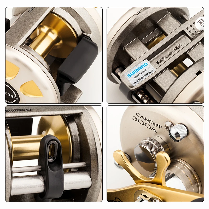 Оригинальная Рыболовная катушка Shimano CARDIFF 200A 201A 300A 301A 400A 401A для приманки 4 + 1BB