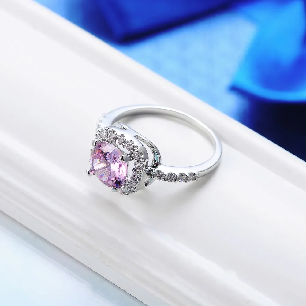 14 цветов Модные посеребренные кольца ювелирные изделия кубический циркон для