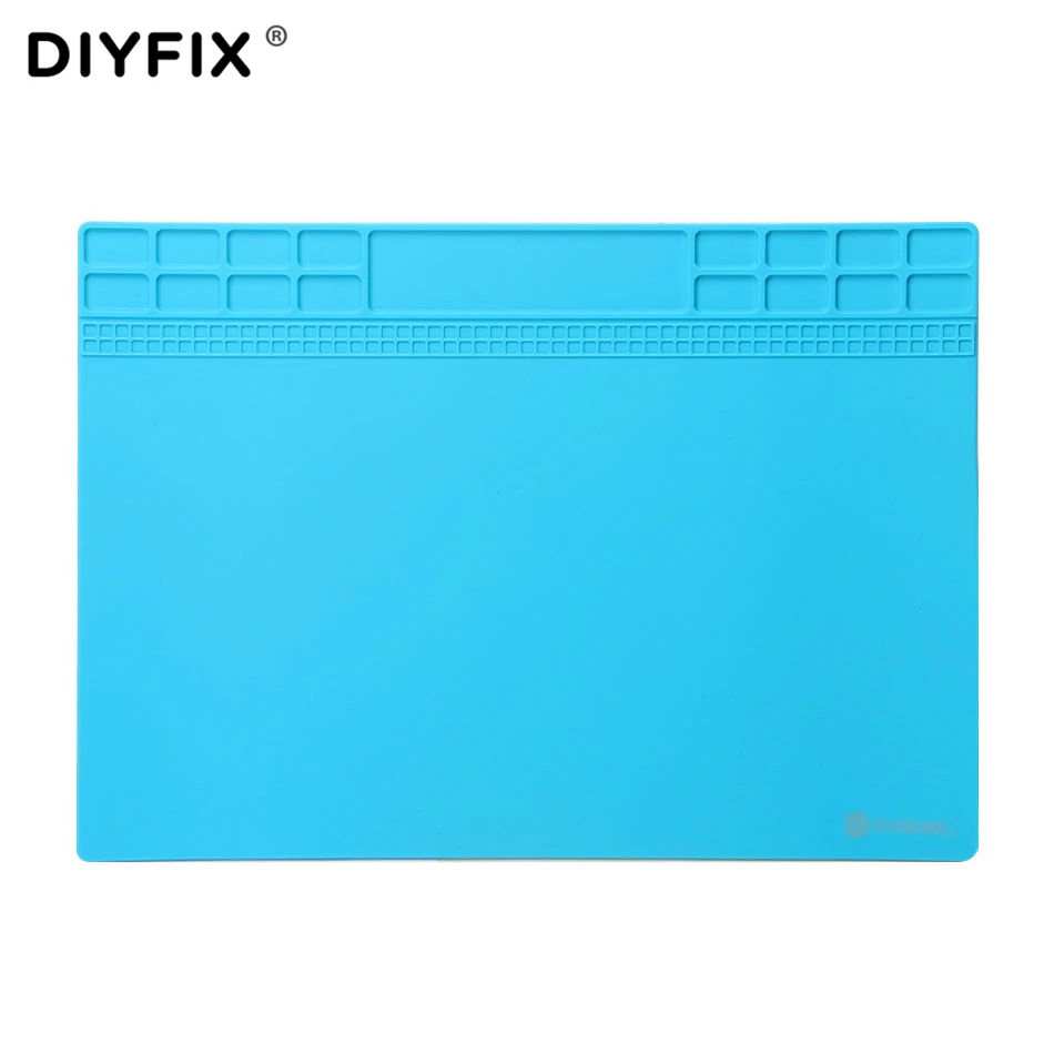 DIYFIX ремонтная станция 35x25 см теплоизоляция силиконовый коврик Тепловая пушка BGA пайка обслуживание платформа Настольный коврик