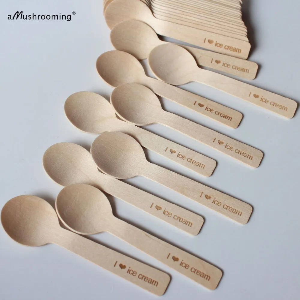 120 я люблю ложки для мороженого. Индивидуализированные мороженого с лазерной