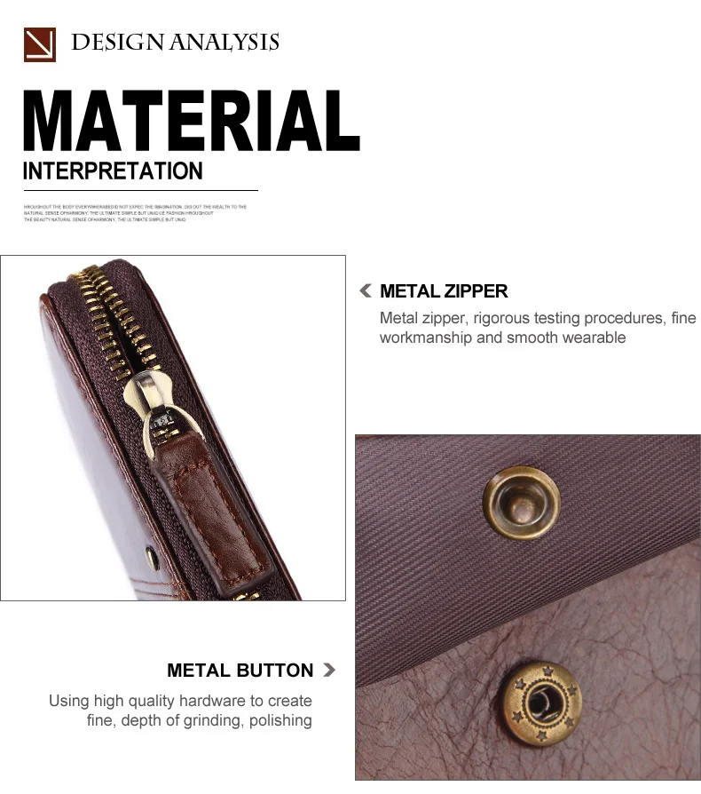 Meesii Genuine Leather Short Men Wallet Vintage Cow Leather Small Wallet Male Photo&Card holder Purse Coin pocket Zipper