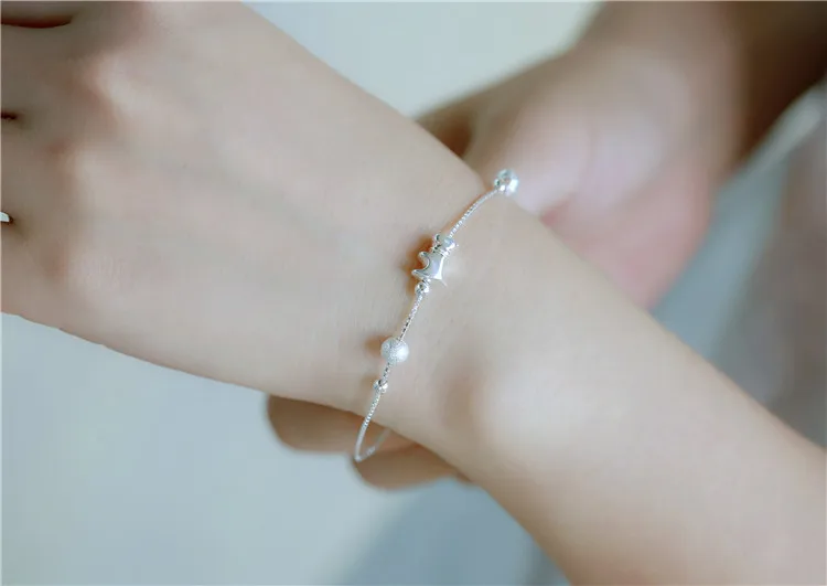 Браслеты из чистого серебра 925 пробы с собакой браслеты шармами ювелирные