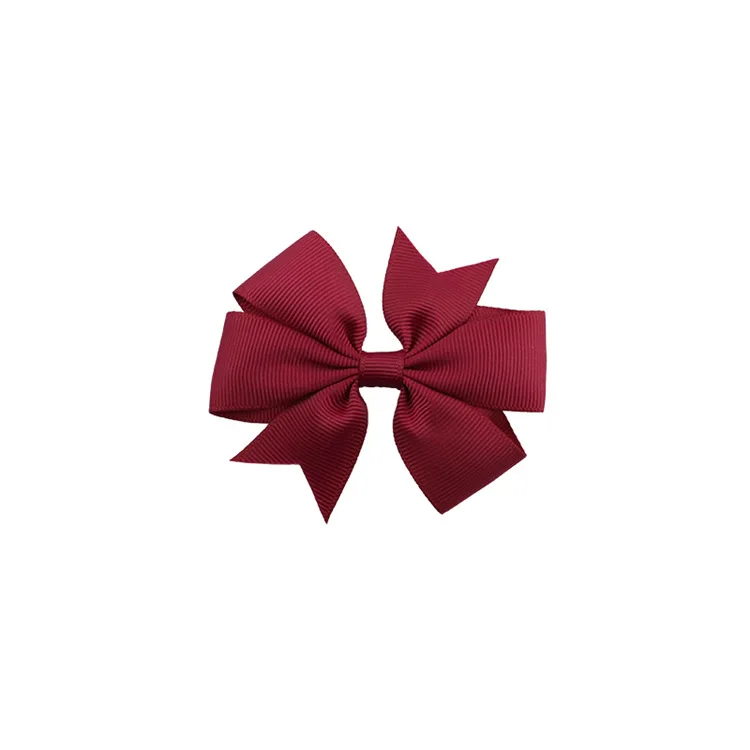 a31 Burgundy 40 цветов сплошная корсажная лента банты заколки шпилька девушка бант для волос, бутик заколки для волос аксессуары для волос - Color: a31 Burgundy
