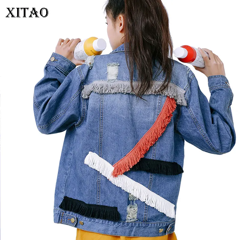[XITAO] Новинка 2018 г. Осенняя уличная одежда в Корейском стиле однобортная женская