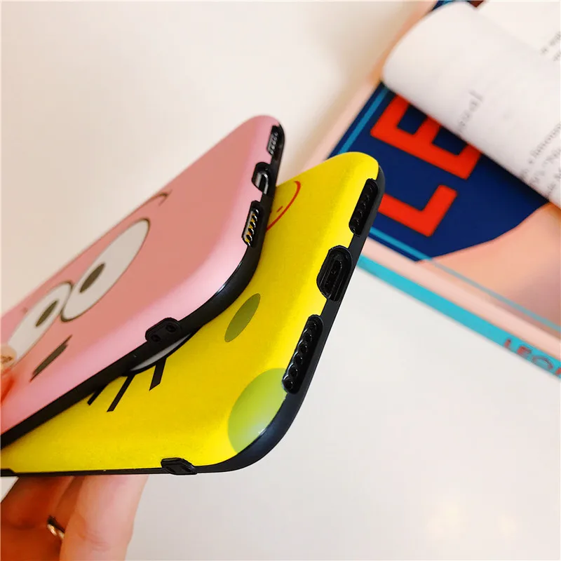 Американская анимация SpongeBob квадратных брюк чехол-бампер чехол для iPhone 6 S Plus 7 plus 8